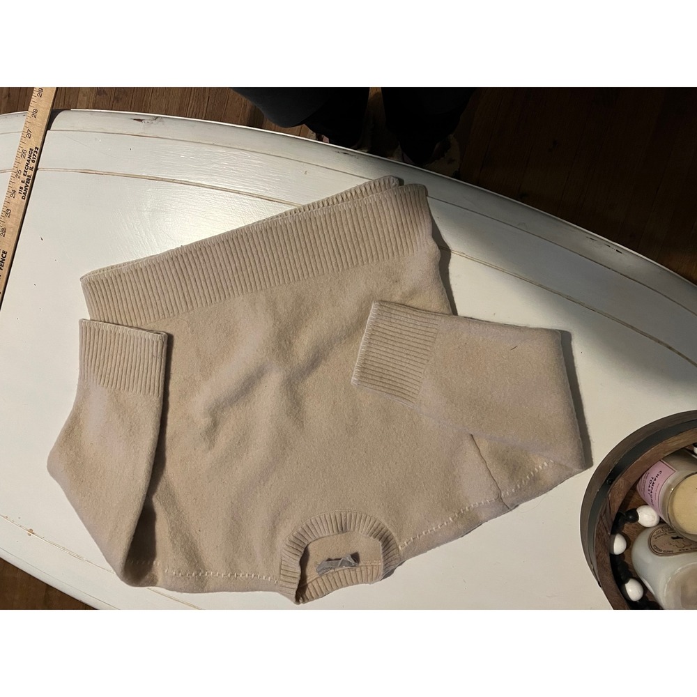 Everlane Felted Wool Crewneck Sweater Oatmeal Beige S ZQRX Regenerative Wool